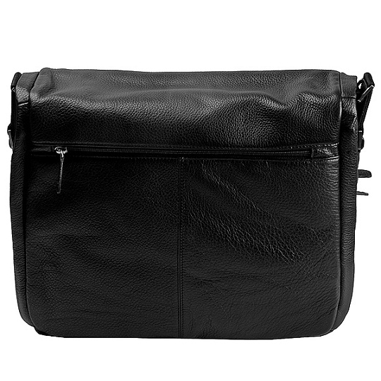 Сумка через плечо Dr.Koffer из натуральной кожи черная