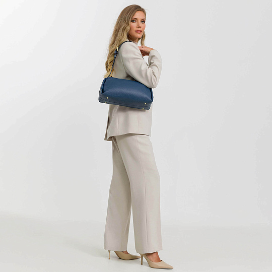 Женская сумка Dr. Koffer из натуральной кожи синяя