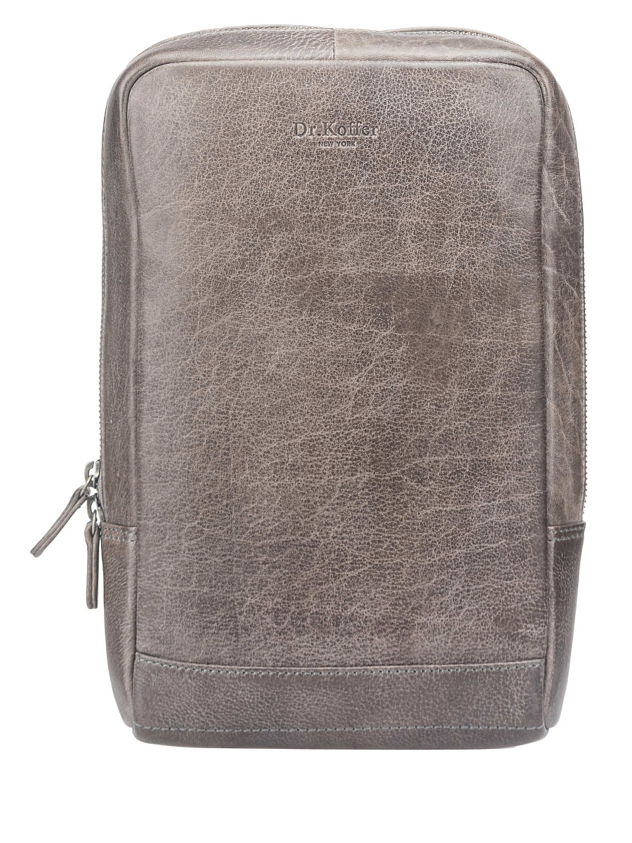Рюкзак Dr. Koffer из натуральной кожи серый
