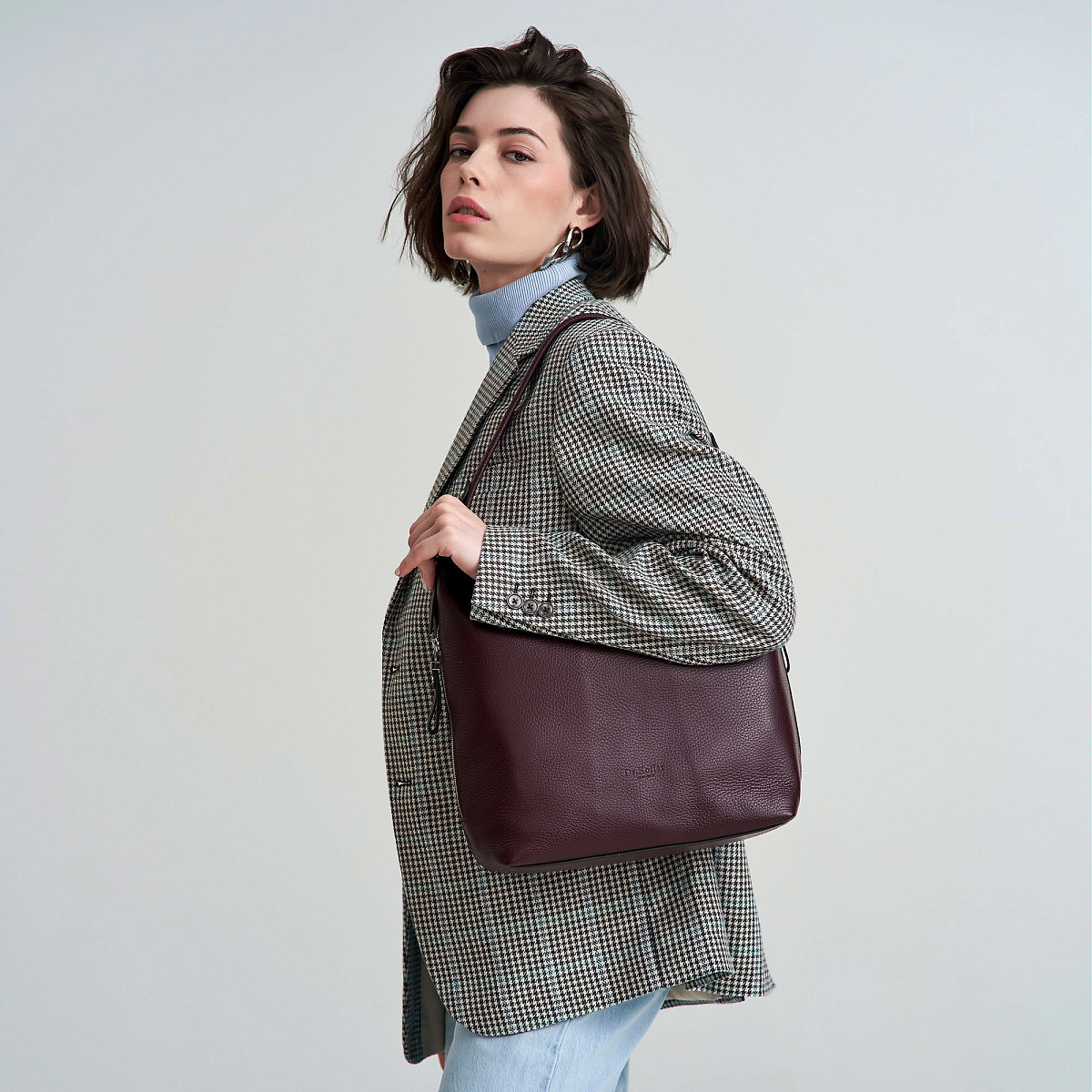 Женская сумка Dr. Koffer из натуральной кожи фиолетовая