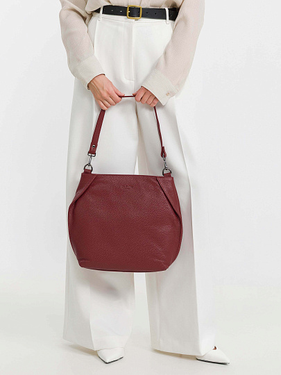 Женская сумка Dr.Koffer из натуральной кожи бордовая