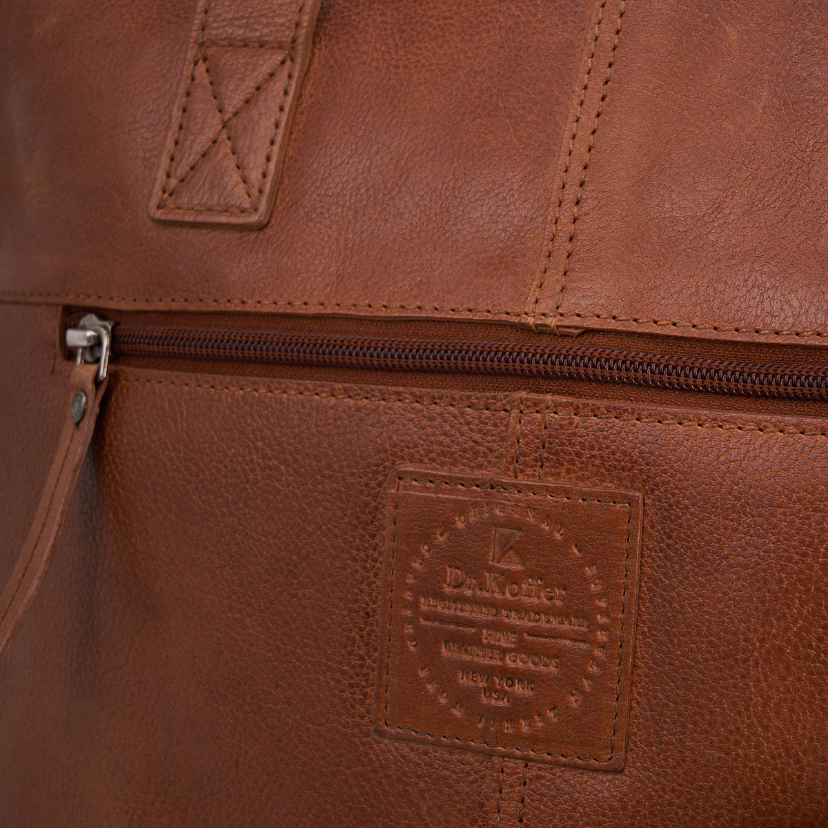 Деловая сумка Dr.Koffer из натуральной кожи коричневая