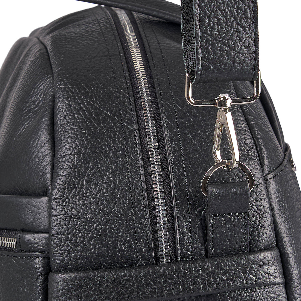 Сумка дорожная Dr.Koffer из натуральной кожи черная