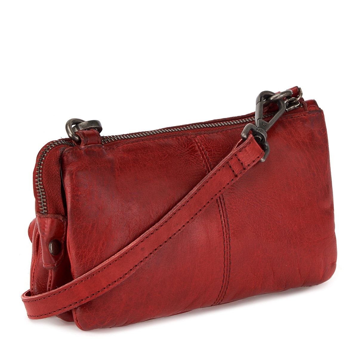 Сумка через плечо Dr.Koffer из натуральной кожи красная