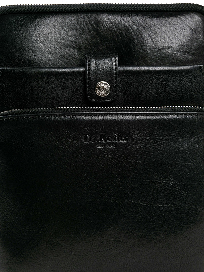 Сумка через плечо Dr.Koffer из натуральной кожи черная