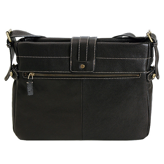 Сумка через плечо Dr.Koffer из натуральной кожи черная