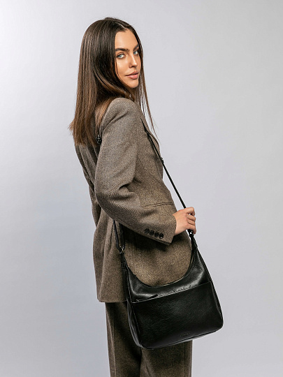Женская сумка Dr.Koffer из натуральной кожи черная