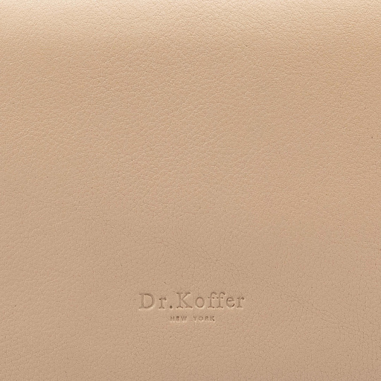 Сумка через плечо Dr.Koffer из натуральной кожи бежевая