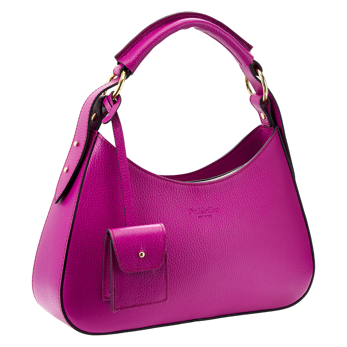 Женская сумка Dr. Koffer из натуральной кожи розовая