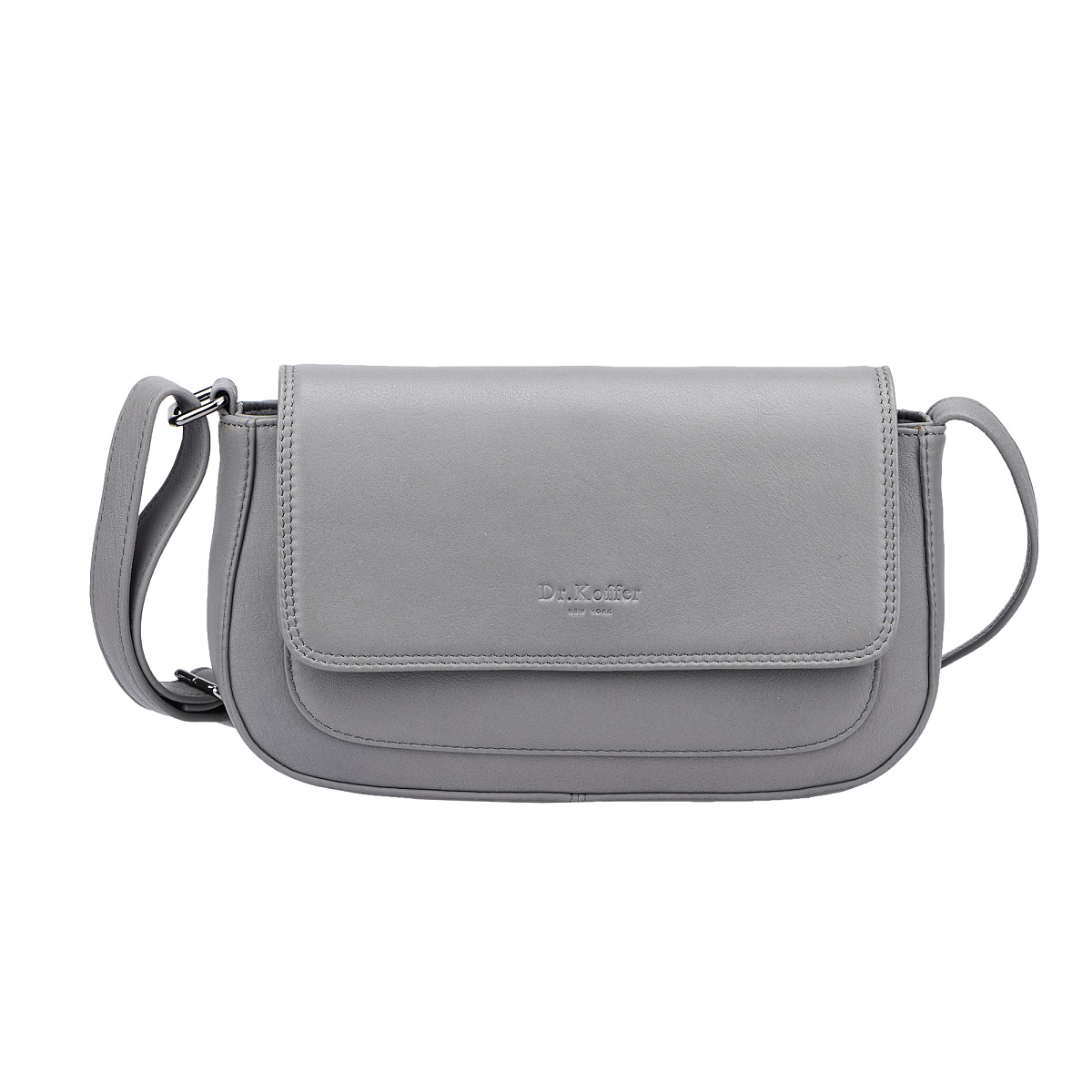 Женская сумка Dr.Koffer из натуральной кожи серая