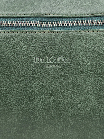Сумка на пояс Dr. Koffer из натуральной кожи зеленая