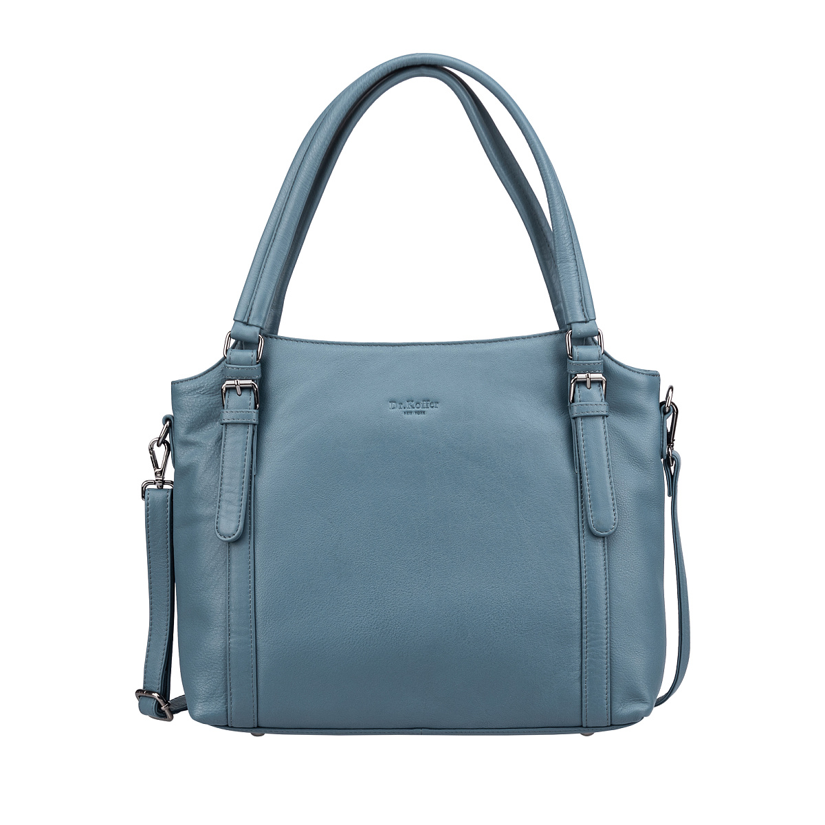 Женская сумка Dr.Koffer из натуральной кожи голубая