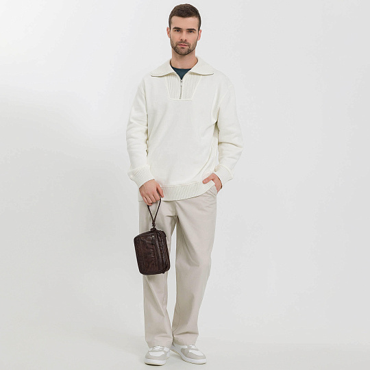 Сумка барсетка из натуральной кожи Dr. Koffer коричневая