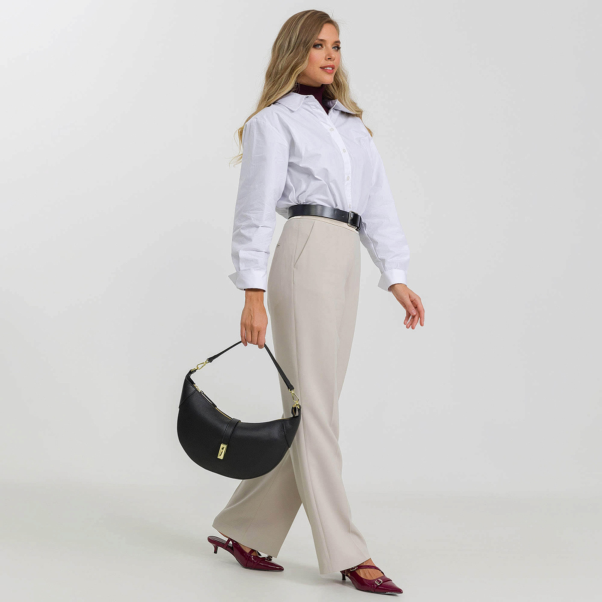 Женская сумка Dr. Koffer из натуральной кожи черная