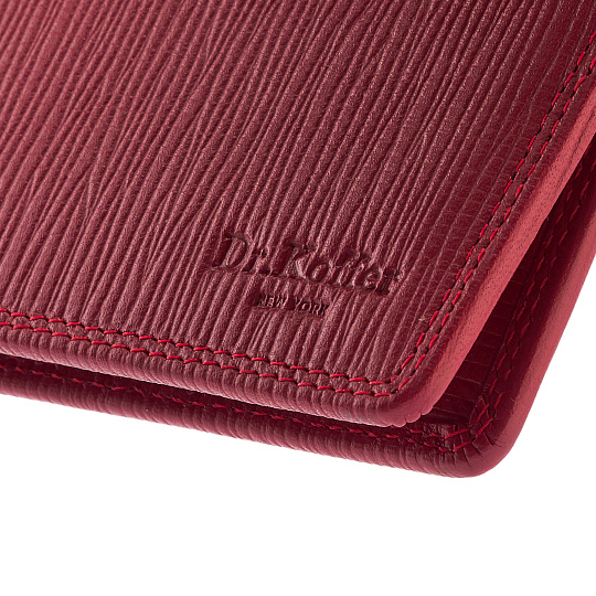 Портмоне Dr.Koffer из натуральной кожи красное