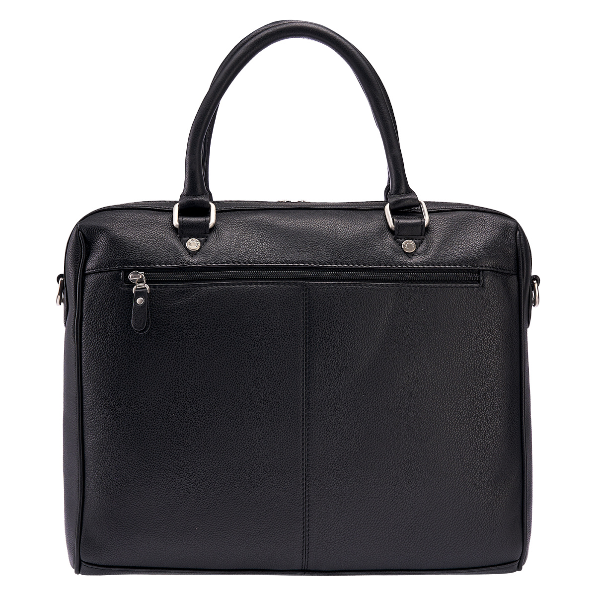 Деловая сумка Dr.Koffer из натуральной кожи черная