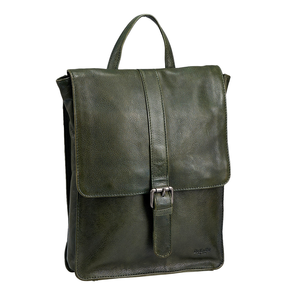 Рюкзак Dr.Koffer из натуральной кожи зеленый
