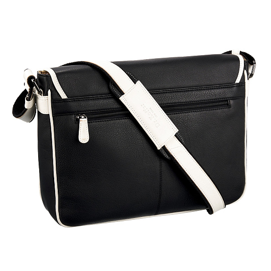 Деловая сумка Dr.Koffer из натуральной кожи черная