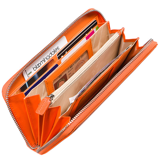 Портмоне Dr.Koffer из натуральной кожи оранжевое