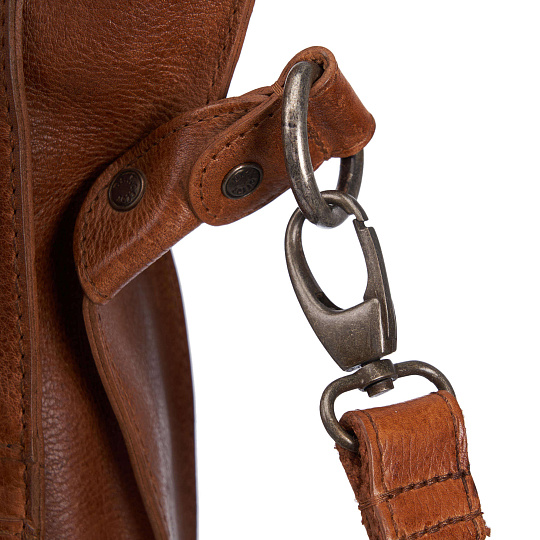 Деловая сумка Dr.Koffer из натуральной кожи коричневая