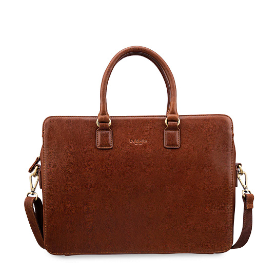 Деловая сумка Dr.Koffer из натуральной кожи коричневая