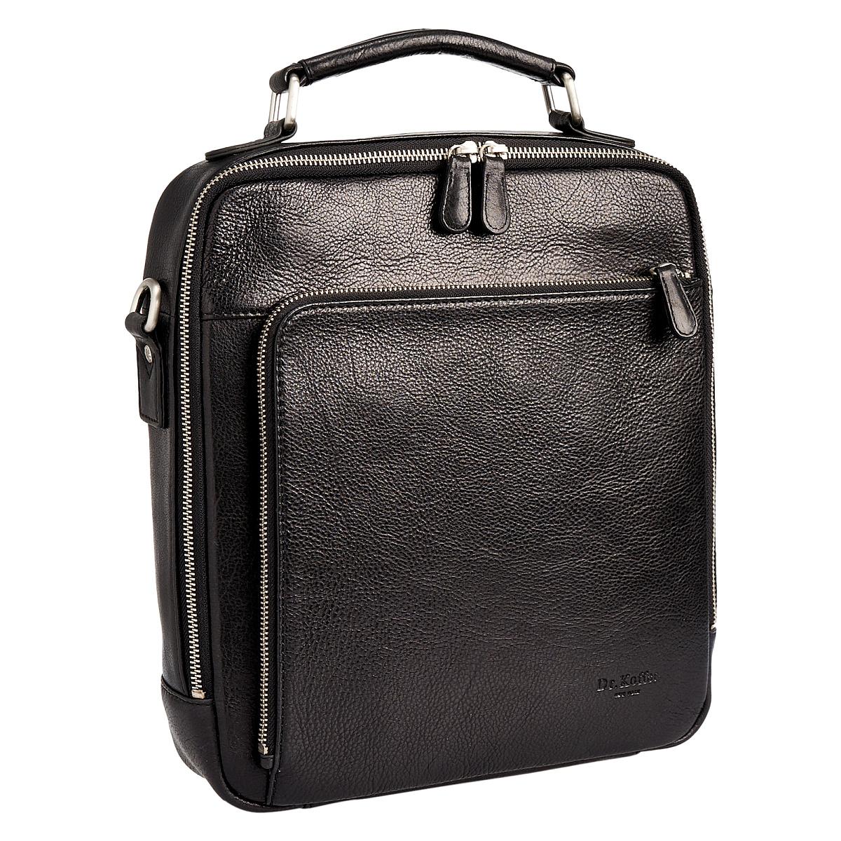 Сумка через плечо Dr.Koffer из натуральной кожи черная