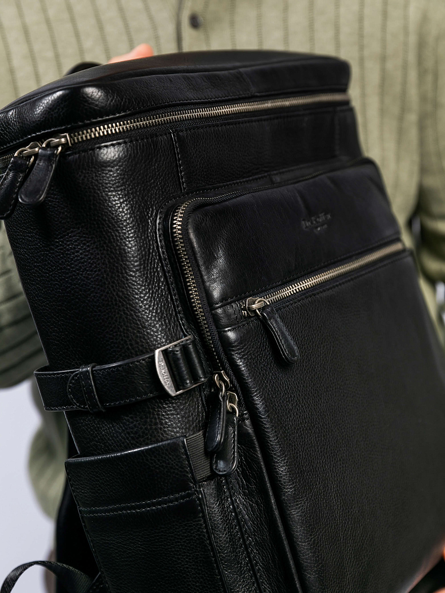 Рюкзак Dr. Koffer из натуральной кожи черный