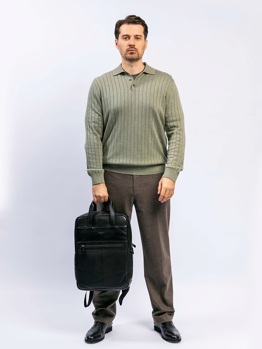 Рюкзак Dr. Koffer из натуральной кожи черный