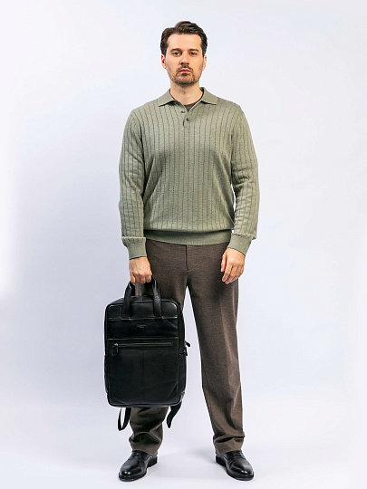 Рюкзак Dr. Koffer из натуральной кожи черный