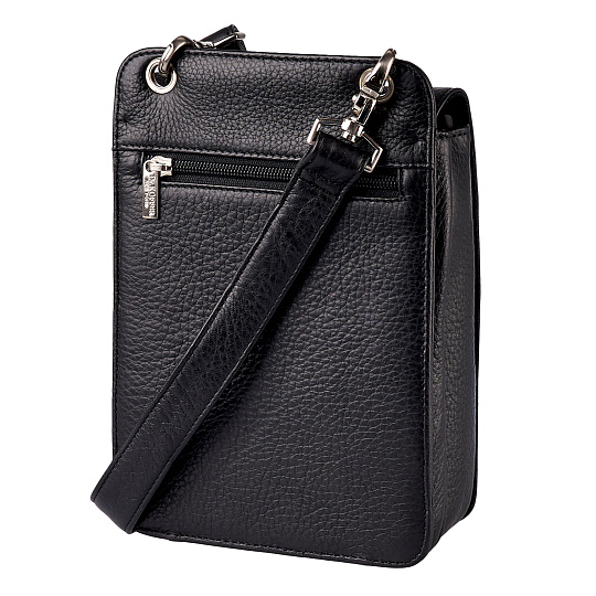 Сумка через плечо Dr.Koffer из натуральной кожи черная