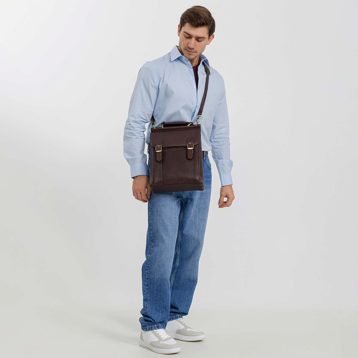 Сумка планшет Dr.Koffer из натуральной кожи коричневый