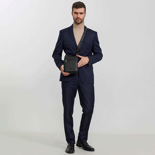 Сумка через плечо Dr.Koffer из натуральной кожи черная