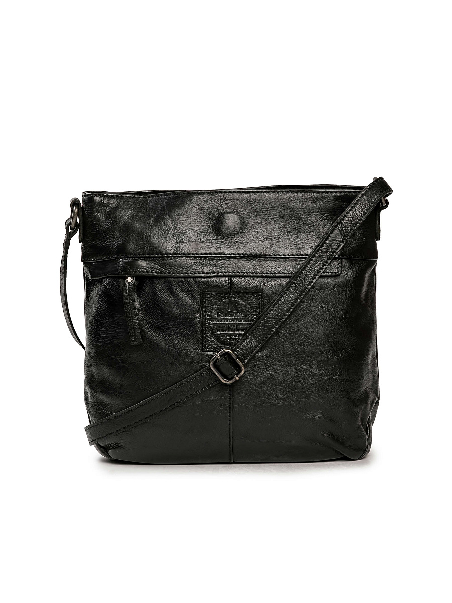 Сумка через плечо Dr.Koffer из натуральной кожи черная