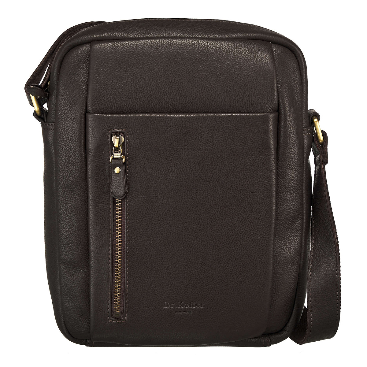Сумка через плечо Dr.Koffer из натуральной кожи коричневая