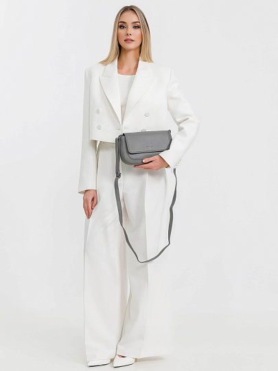 Женская сумка Dr.Koffer из натуральной кожи серая