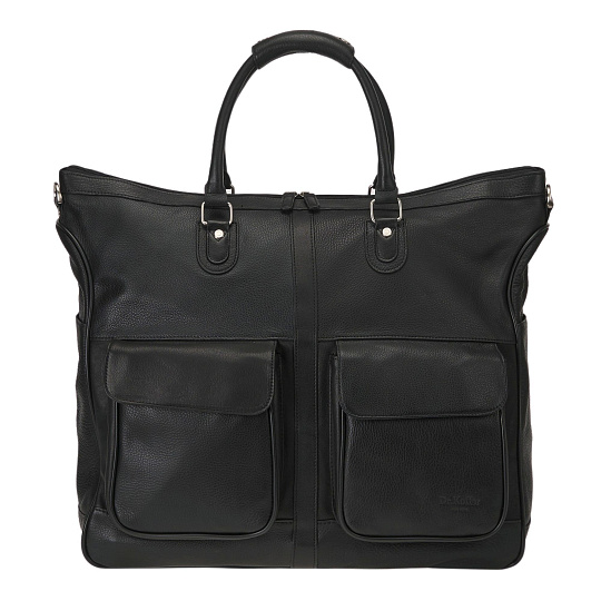 Сумка дорожная Dr.Koffer из натуральной кожи черная