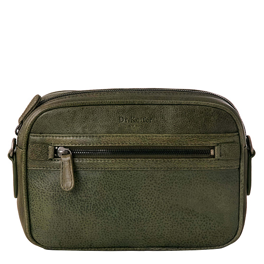 Сумка через плечо Dr.Koffer из натуральной кожи зеленая