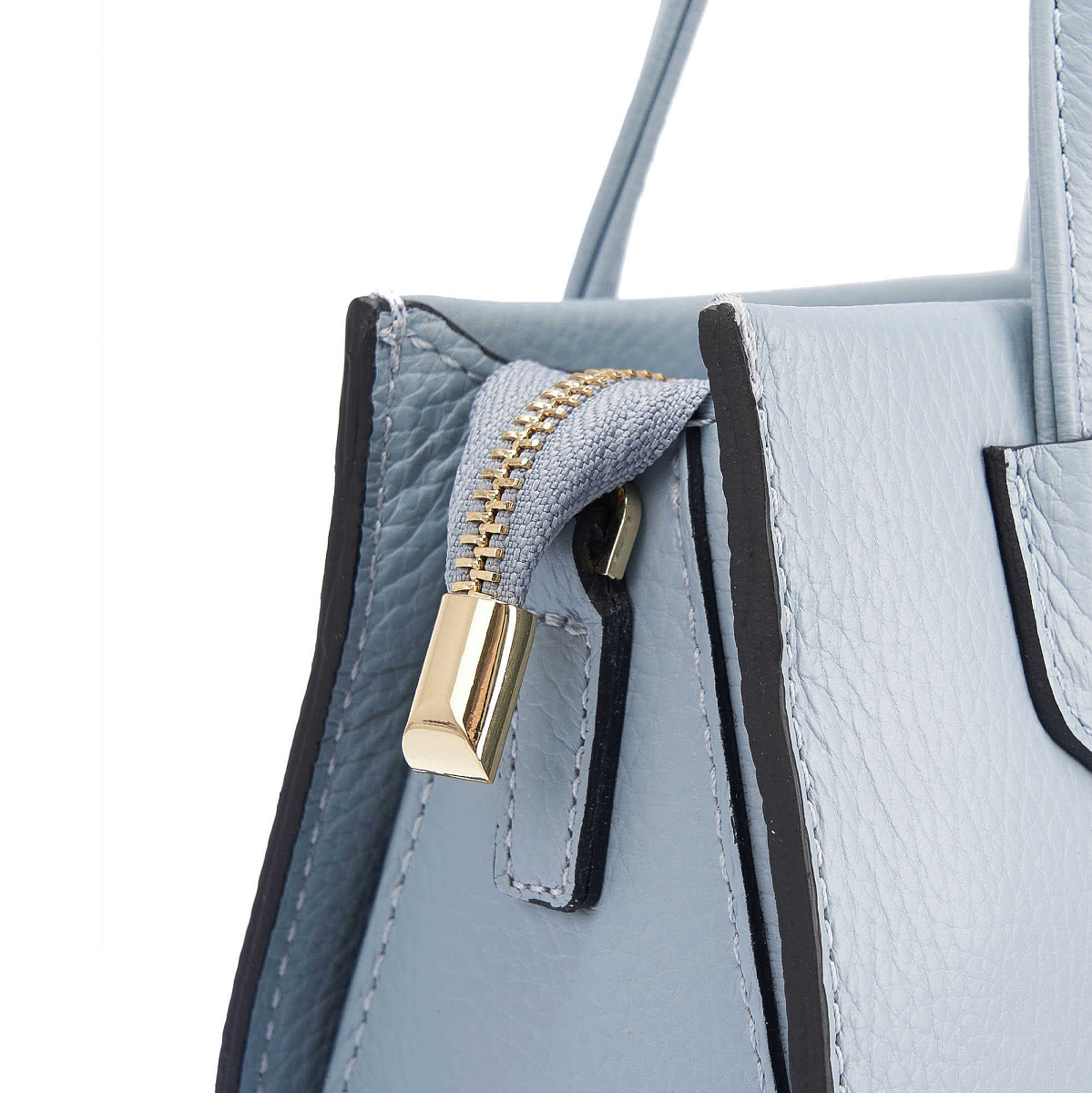 Женская сумка Dr. Koffer из натуральной кожи голубая