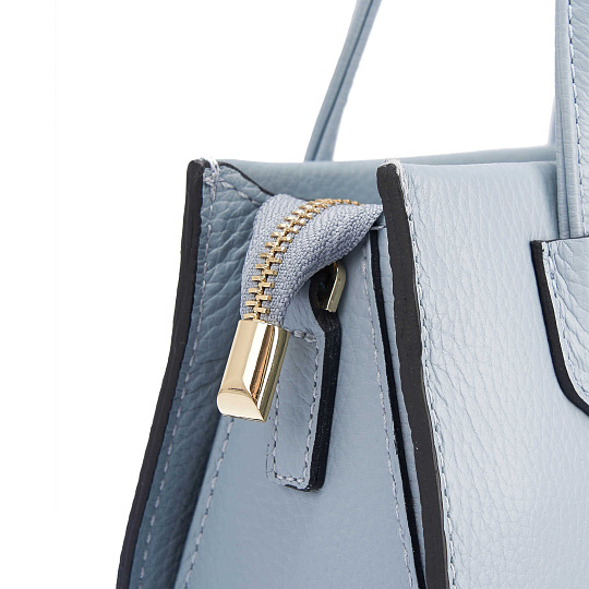 Женская сумка Dr. Koffer из натуральной кожи голубая