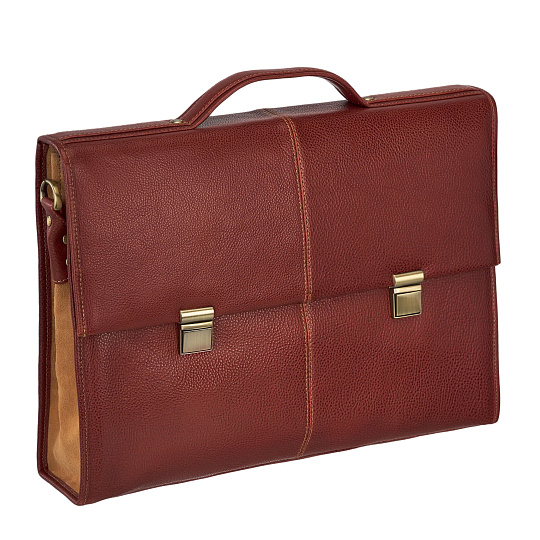 Портфель Dr.Koffer из натуральной кожи светло-коричневый