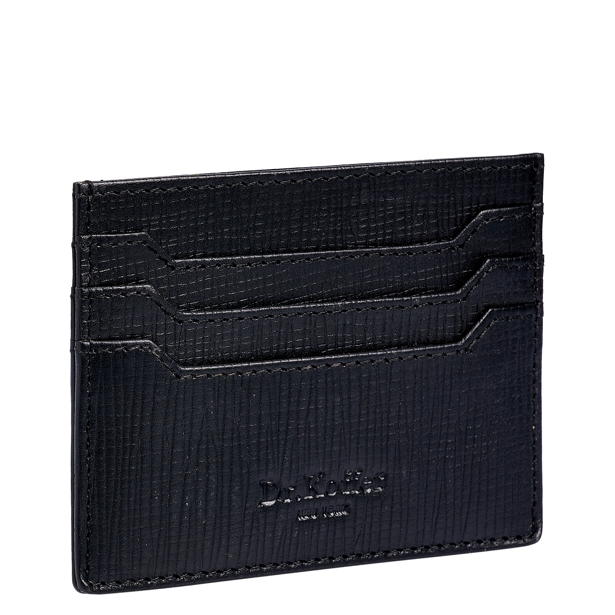 Кредитница Dr.Koffer из натуральной кожи черная