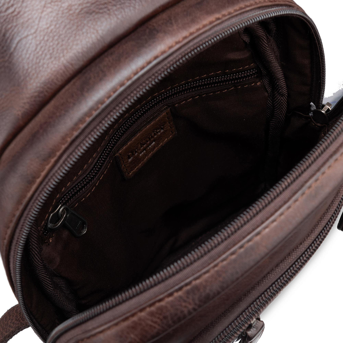 Рюкзак Dr.Koffer из натуральной кожи темно-коричневый