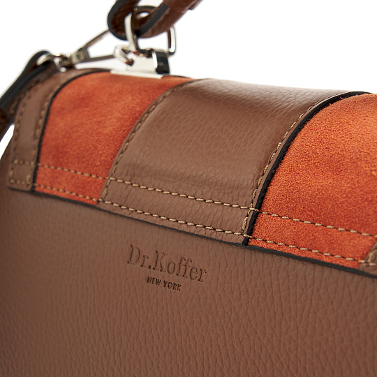 Женская сумка Dr. Koffer из натуральной кожи коричневая