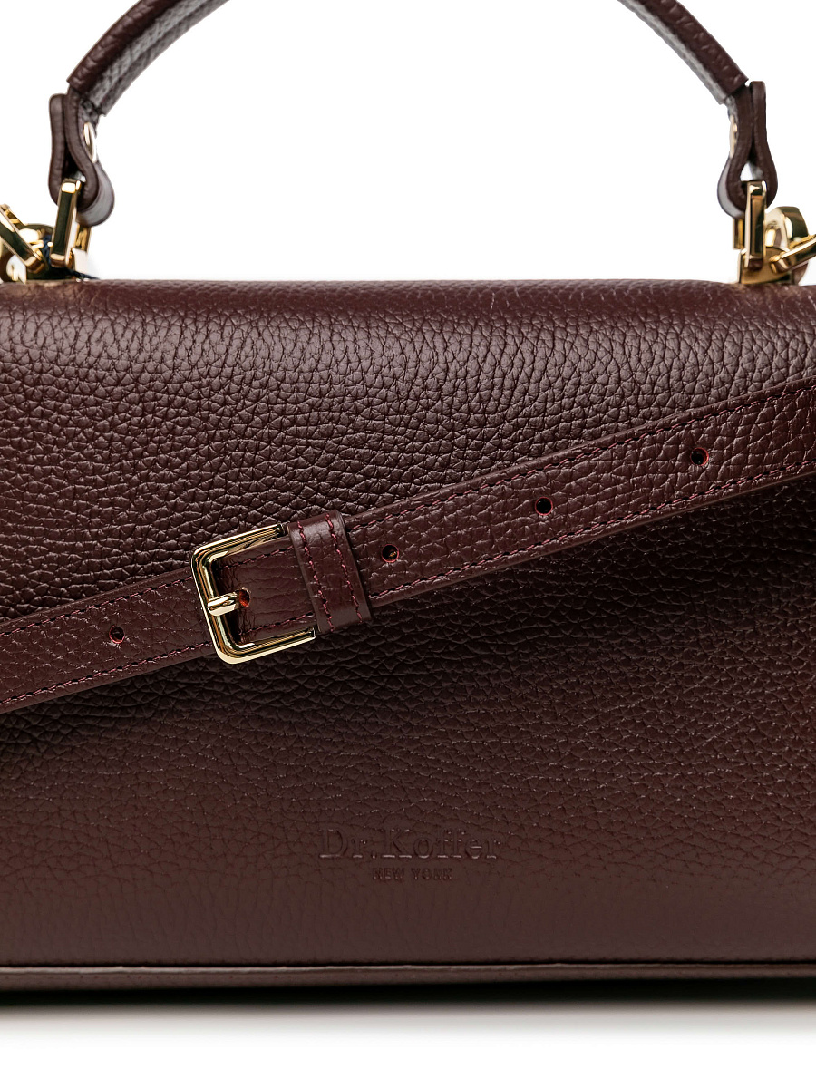 Женская сумка Dr.Koffer из натуральной кожи фиолетовая