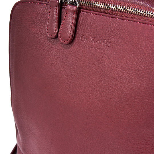 Рюкзак Dr.Koffer из натуральной кожи бордовый