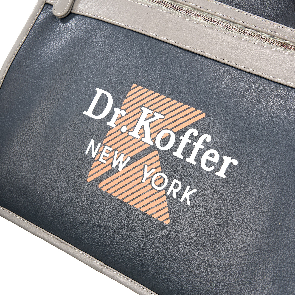 Деловая сумка Dr.Koffer из натуральной кожи синяя