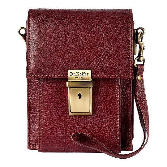 Сумка через плечо Dr.Koffer из натуральной кожи коричневая