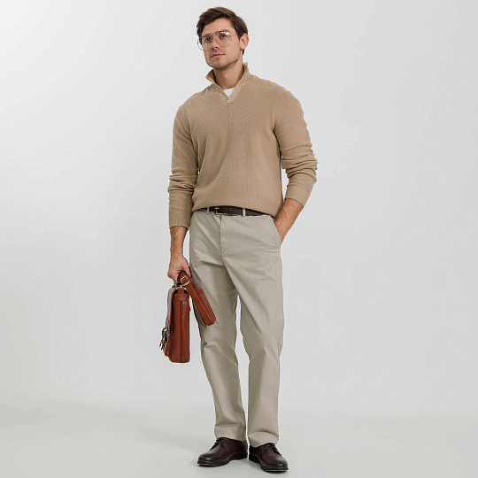 Портфель Dr.Koffer из натуральной кожи светло-коричневый