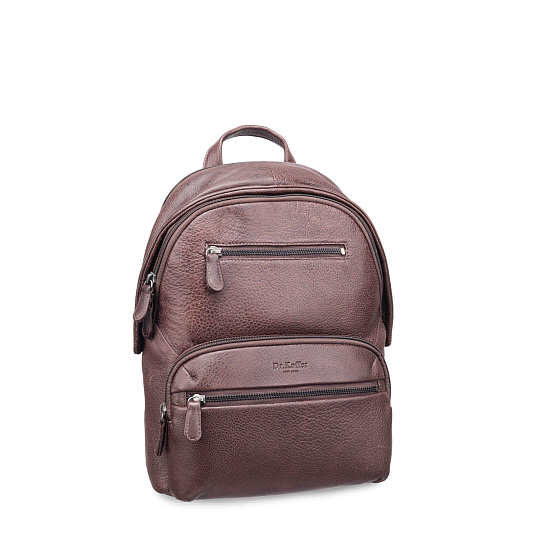 Рюкзак Dr.Koffer из натуральной кожи темно-коричневый