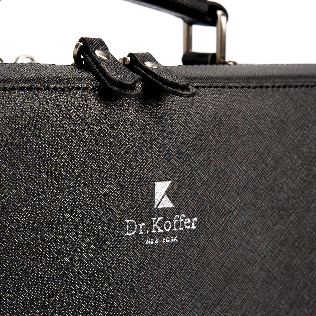 Деловая сумка Dr.Koffer из натуральной кожи черная